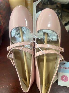 Cat & Jack Pink Patent Double-Strap Mary Jane Flats